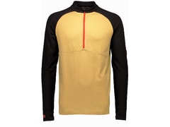 Triko Mons Royale merino CHECKLIST 1/2 ZIP GEO black / desert - Triko Mons Royale merino CHECKLIST 1/2 ZIP GEO black / desert