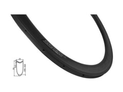 Ráfek Force silniční galuskový KARBON 55mm, 20děr - Ráfek Force silniční galuskový KARBON 55mm, 20děr