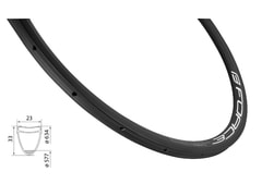 Ráfek Force KARBON silniční, galuskový 33mm, 20děr - Ráfek Force KARBON silniční, galuskový 33mm, 20děr