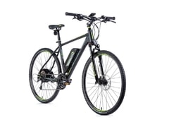 Pánské crossové elektrokolo Leader Fox BARNET 28" černá mat/zelená 2017 - Pánské crossové elektrokolo Leader Fox BARNET 28" černá mat/zelená 2017