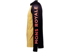 Triko Mons Royale merino CHECKLIST HOOD LS GEO black / desert - Triko Mons Royale merino CHECKLIST HOOD LS GEO black / desert