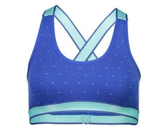 Podprsenka Mons Royale merino STELLA X-BACK BRA blue dot - Podprsenka Mons Royale merino STELLA X-BACK BRA blue dot