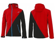 Cyklo bunda softshellová GHOST, pánska red/black - Cyklo bunda softshellová GHOST, pánska red/black