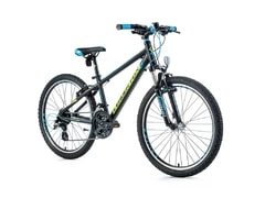 Dětské kolo Leader Fox SPIDER chlapecký 24" černá mat/modrá 2018 - Dětské kolo Leader Fox SPIDER chlapecký 24" černá mat/modrá 2018