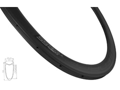 Ráfek Force silniční plášťový KARBON 55mm, 20děr - Ráfek Force silniční plášťový KARBON 55mm, 20děr
