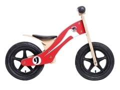Odrážedlo Rebel Kidz Wood Air 12" Retro Racer červená/bílá - Odrážedlo Rebel Kidz Wood Air 12" Retro Racer červená/bílá
