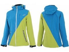 Cyklo bunda softshellová GHOST, dámska blue/green - Cyklo bunda softshellová GHOST, dámska blue/green
