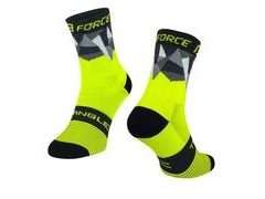Ponožky Force TRIANGLE, fluo - černé - Ponožky Force TRIANGLE, fluo - černé