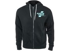 Mikina Santa Cruz PARALLEL ZIP HOODIE, black/teal - Mikina Santa Cruz PARALLEL ZIP HOODIE, black/teal
