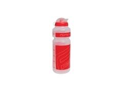 Láhev na kolo Force "F" 0,75 l, čirá/červený potisk - Láhev na kolo Force "F" 0,75 l, čirá/červený potisk