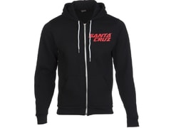 Mikina Santa Cruz PARALLEL ZIP HOODIE, black/red - Mikina Santa Cruz PARALLEL ZIP HOODIE, black/red