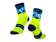 Ponožky Force TRIANGLE, fluo - modré - Ponožky Force TRIANGLE, fluo - modré