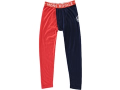 Legíny Mons Royale merino GROMS LONG-JOHN navy / flame - Legíny Mons Royale merino GROMS LONG-JOHN navy / flame