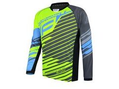 Dres Force DOWNHILL, dlouhý rukáv, fluo - modro - šedý - Dres Force DOWNHILL, dlouhý rukáv, fluo - modro - šedý