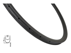 Ráfek Force Karbon MTB 29" plášťový,28mm, 28děr - Ráfek Force Karbon MTB 29" plášťový,28mm, 28děr