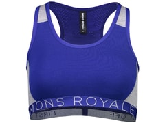 Podprsenka Mons Royale merino SIERRA SPORTS BRA grey marl / electric blue - Podprsenka Mons Royale merino SIERRA SPORTS BRA grey marl / electric blue