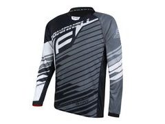 Dres Force DOWNHILL, dlouhý rukáv, černo - bílo - šedý - Dres Force DOWNHILL, dlouhý rukáv, černo - bílo - šedý