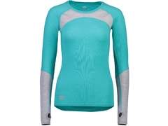 Triko Mons Royale merino BELLA TECH LS tropicana / grey marl - Triko Mons Royale merino BELLA TECH LS tropicana / grey marl