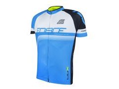 Dres Force LUX krátký rukáv, modro-černo-bílý - Dres Force LUX krátký rukáv, modro-černo-bílý